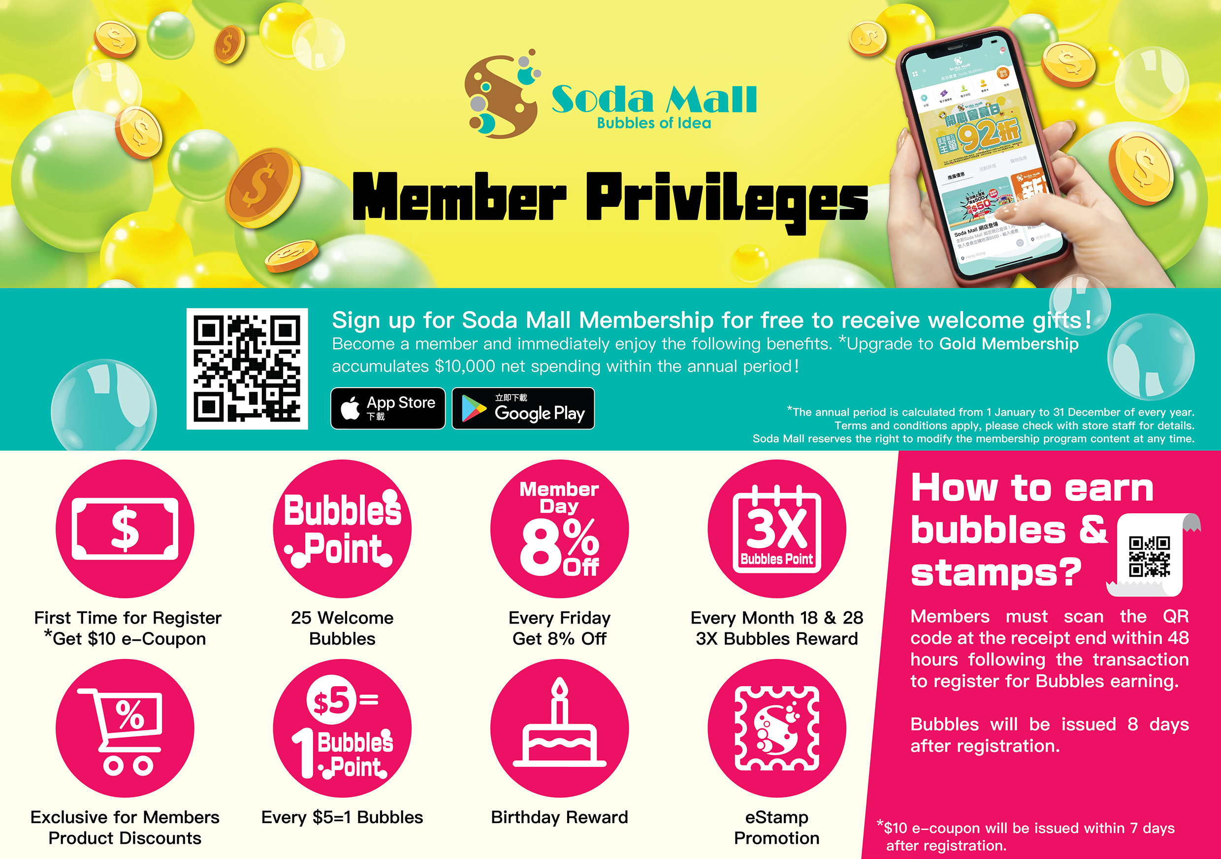 Soda Mall Member Privileges